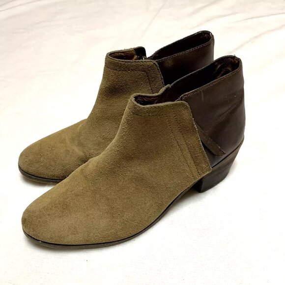 Madewell Ankle Boots Womens Size 8 Brown The Cait Leather & Suede Ankle Booties - Picture 1 of 9